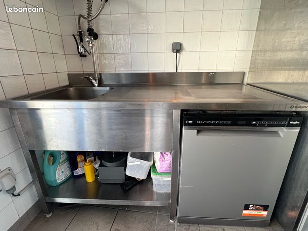 Plonge inox groupe douchette