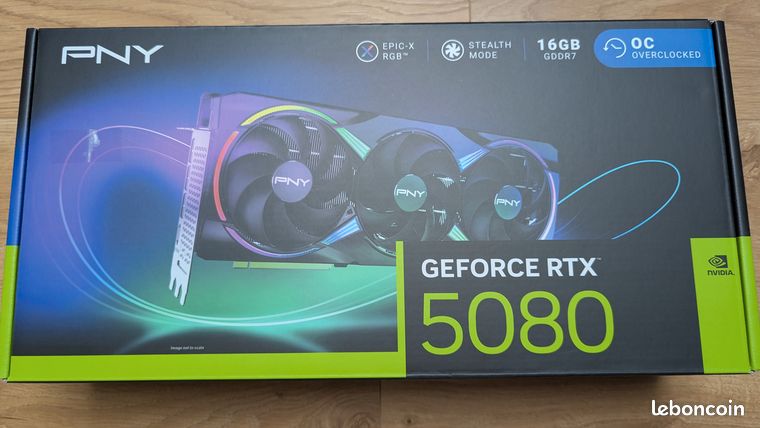 PNY RTX 5080 RGB OC - 16GB VRAM - Comme neuf