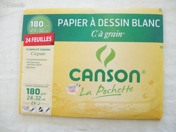 Pochette de 24 feuilles de papier dessin