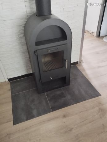 Poêle à bois Aramis 9 kW acier/fonte couleur antracite