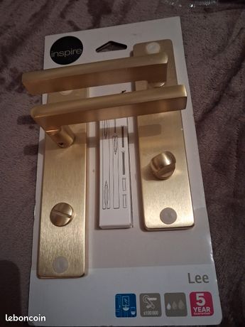 Poignée de porte aluminium doré