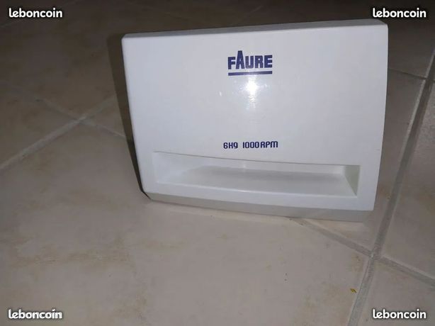 Poignée et bac pour mettre lessive pour machine à laver Faure FWG 1100M référence 4055132155 la poignée et le bac ref 4055112371 Tiroir pour lessive et assouplissant