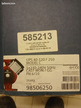 Pompe mono grundfos UPS 40-120 F 250 DN40