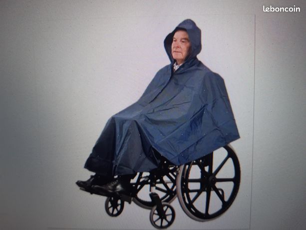 Poncho de pluie doublé en polaire pour Fauteuil Roulant