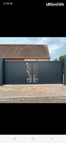 Portail aluminium 3m50