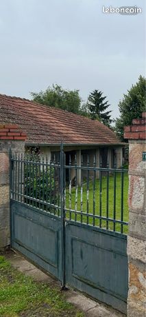 Portail fer forgé avec portillon