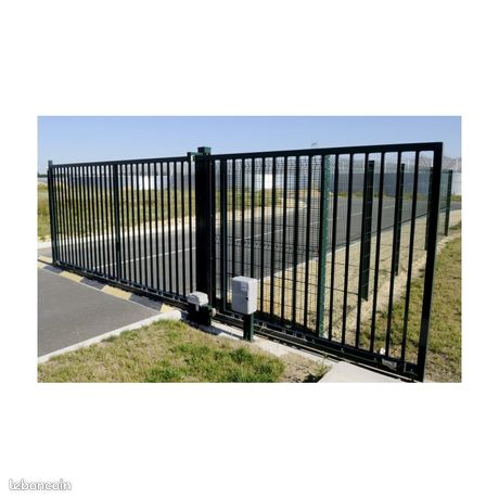 Portail Industriel Coulissant Galvanisé Plastifié L6000 H2000