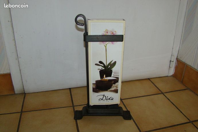 Porte allumettes de cheminée vintage années 1970