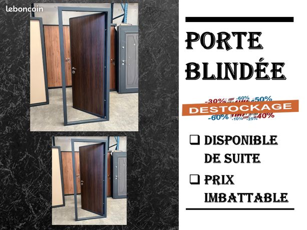 Porte blindée panneau MDF 8 mm intérieur/extérieur