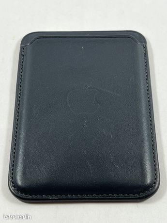 Porte-cartes cuir pour iPhone avec MagSafe Noir