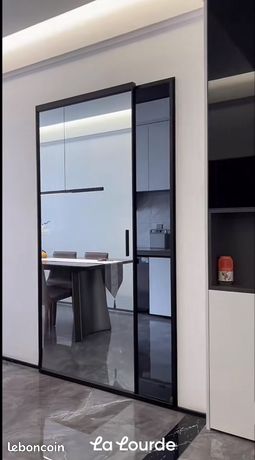 Porte coulissante FANTOME MIROIR élégance discrétion et modernité absolue