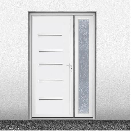 Porte d'entrée ALU de couleur blanche