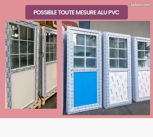 Porte de service Aluminium ouvrant gauche