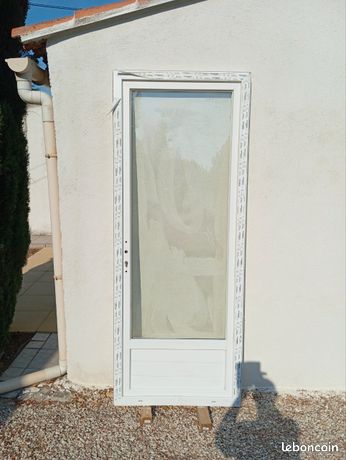 Porte double vitrage avec soubassement