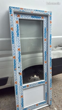 Porte fenêtre 1 vantail PVC 175 h / 70 l