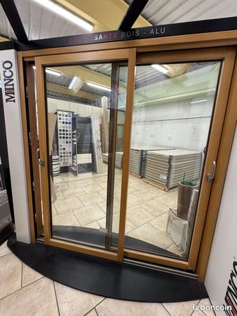 Porte fenêtre coulissante bois alu