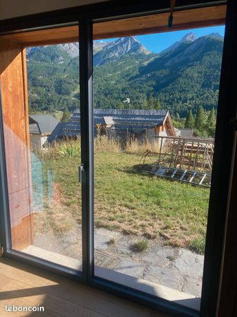 PORTE FENETRE DOUBLE en alu 200x215