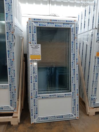 Porte fenetre vitree 195 x 90 pvc blanc acces int/ext