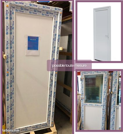 Porte PVC/ALU 1/2 vitrée