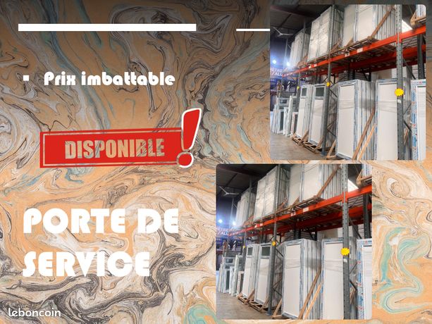 Porte PVC feuillure en stock