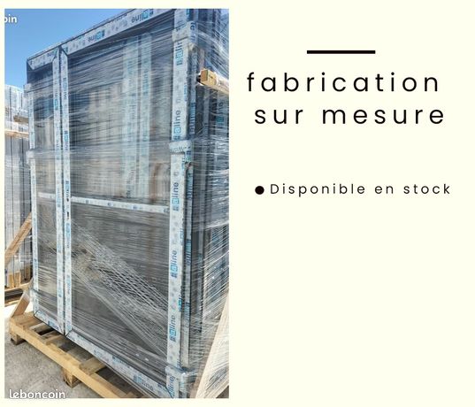Porte PVC vitrée gris OD 208x80‍⁠⁫⁬‍⁬⁯⁬⁭‍⁢⁫‌⁭⁮
