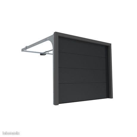 Porte Sectionnelle Motorisée StandardLine Linteau 100mm Lisse Gris Ral 7016 L3000xH3000 4M