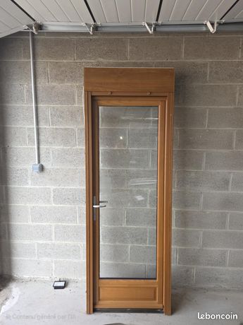 Porte vitrée chêne 225x80