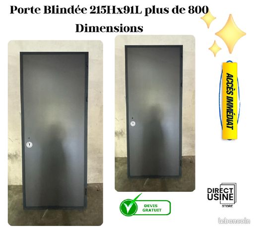 Porte blindée avec résistance aux intempéries et au forçage