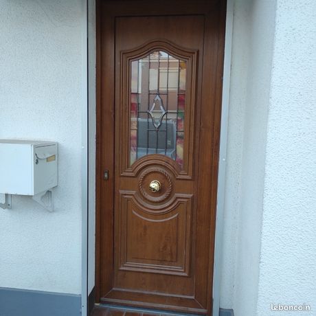 Porte d'entrée PVC bois