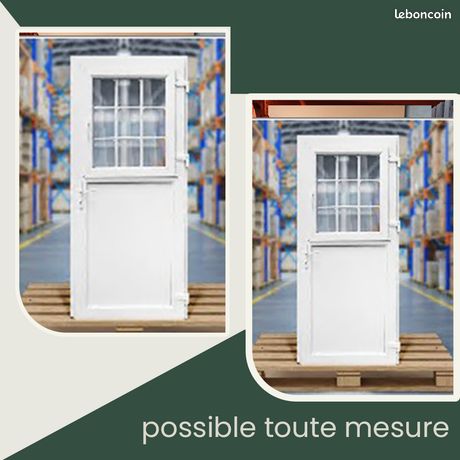 Porte PVC/ALU ajourée 1/2 vitrée 2080x860⁮⁫⁭‌‍​⁫⁫⁯⁯⁫⁢⁫⁮⁬