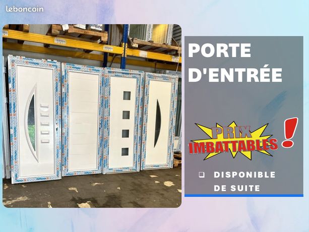 Portes d'entrée PVC en stock