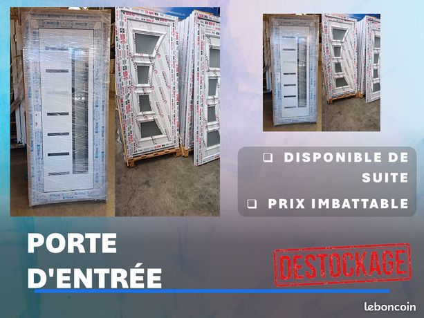Portes d'entrée PVC en stock