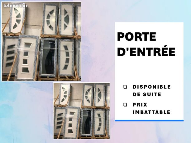 Portes d'entrée PVC stock