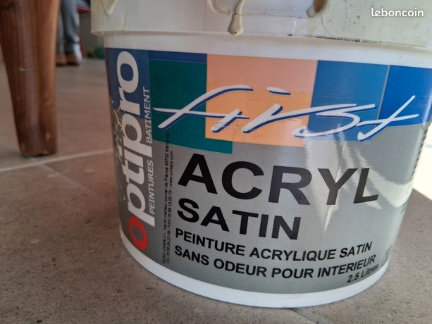 Pot peinture acrylique satin sans odeur pour intérieur