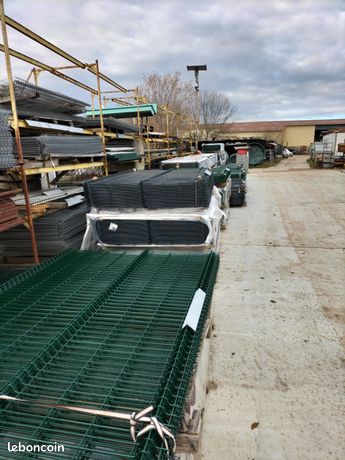 POTEAUX pour panneaux de grille rigide vert ou anthracite AU CHOIX