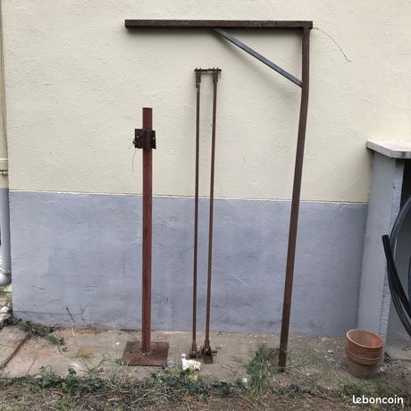 Potence en fer mats et tirants