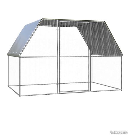 Poulailler 3x2x2m acier galvanisé