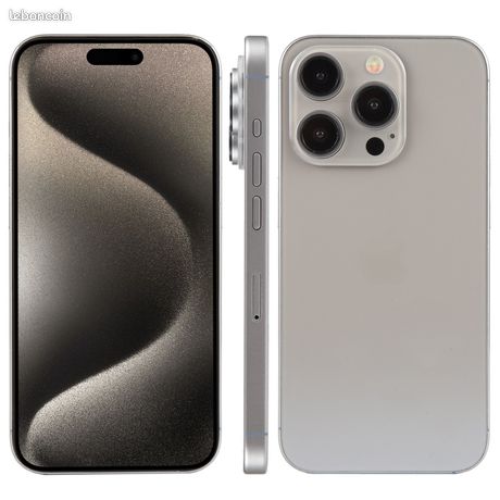 Pour iPhone 15 Pro écran couleur faux modèle d'affichage factice non fonctionnel (titane naturel)