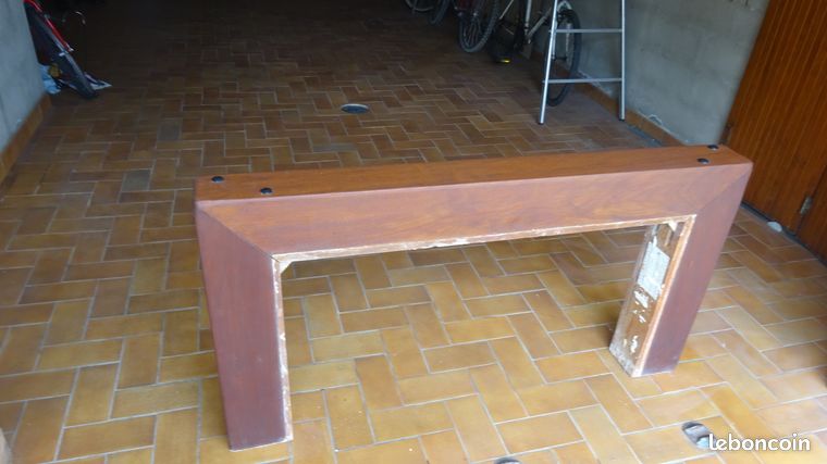 Poutre cheminée bois exotique -Longueur 1,45m