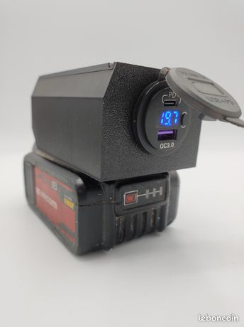 Power bank 2 ports USB-A et C Dewalt 18V