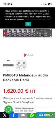 Préamplificateur PMI604S mélangeur Audio Rackable Rami
