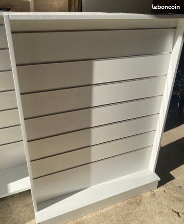 Présentoir gondole rainurées boutique double face