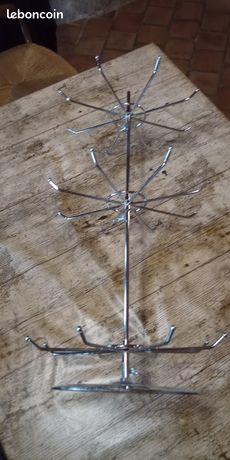 Présentoir inox rotatif 3 niveaux