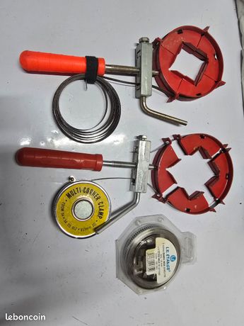 Presse a cadre x 2 + bande inox avec tête serrage pour collier