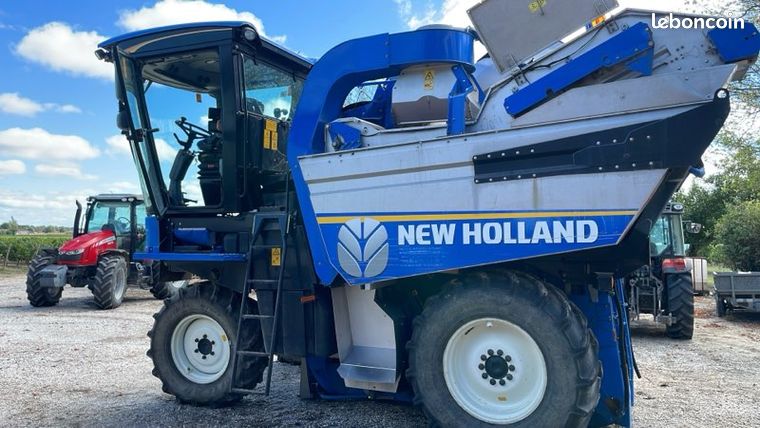 Prestation vendanges mécanique New Holland 9040L avec égreneur rang 180m 2m