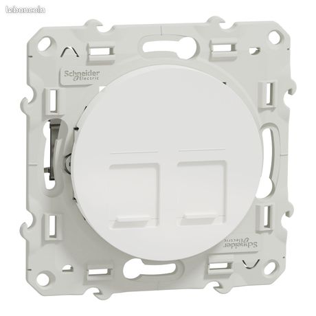 Prise double RJ45 Grade 3 Schneider Odace S520486