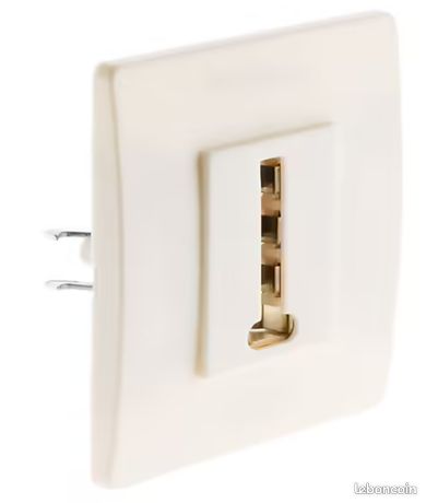 Prise Téléphonique Murale 8 Plots Blanc