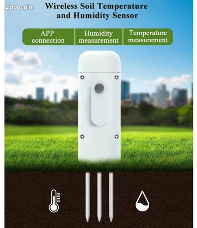 Prix cassé Capteur Zigbee d'humidité et température IP67 sol / terre pour plantes