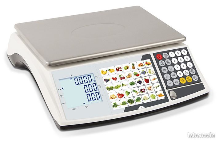 ✅Prix TTC - Balance de commerce poids/prix 15 kg avec vignette de 2 ans - Livraison incluse dans toute la France