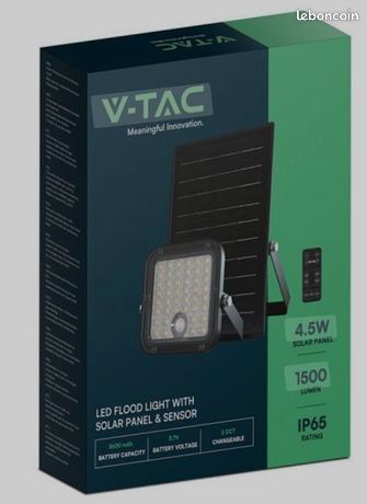 Projecteur d'éclairage LED Panneau solaire V-TAC VT-411CCT